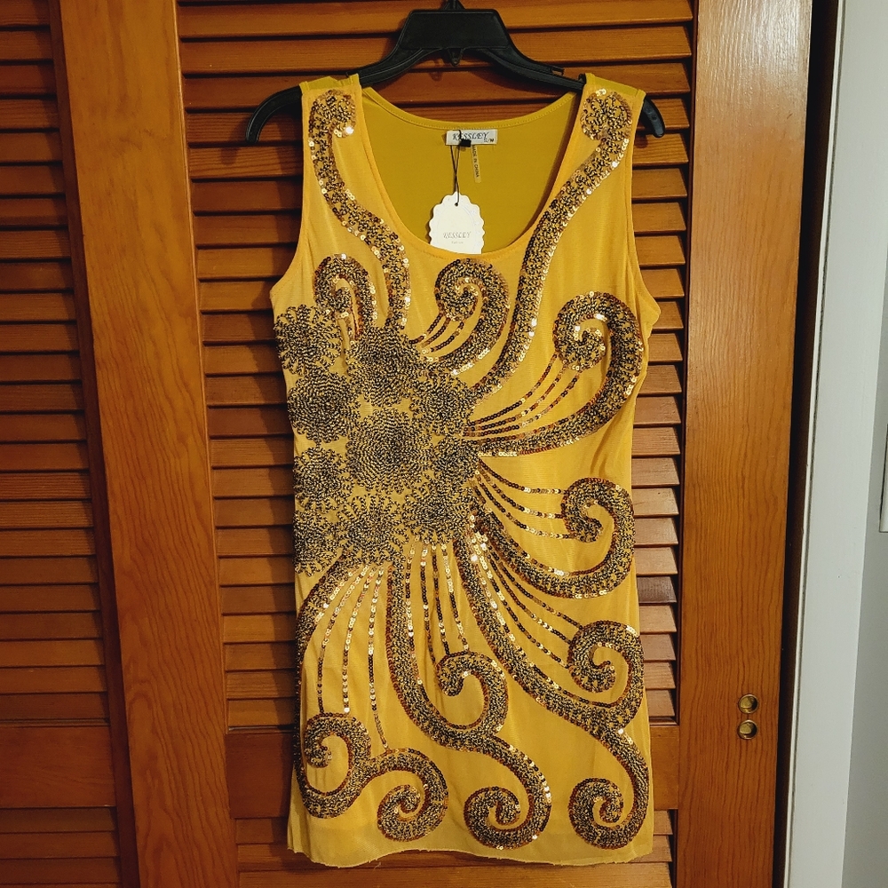 Women's Gold Party dress